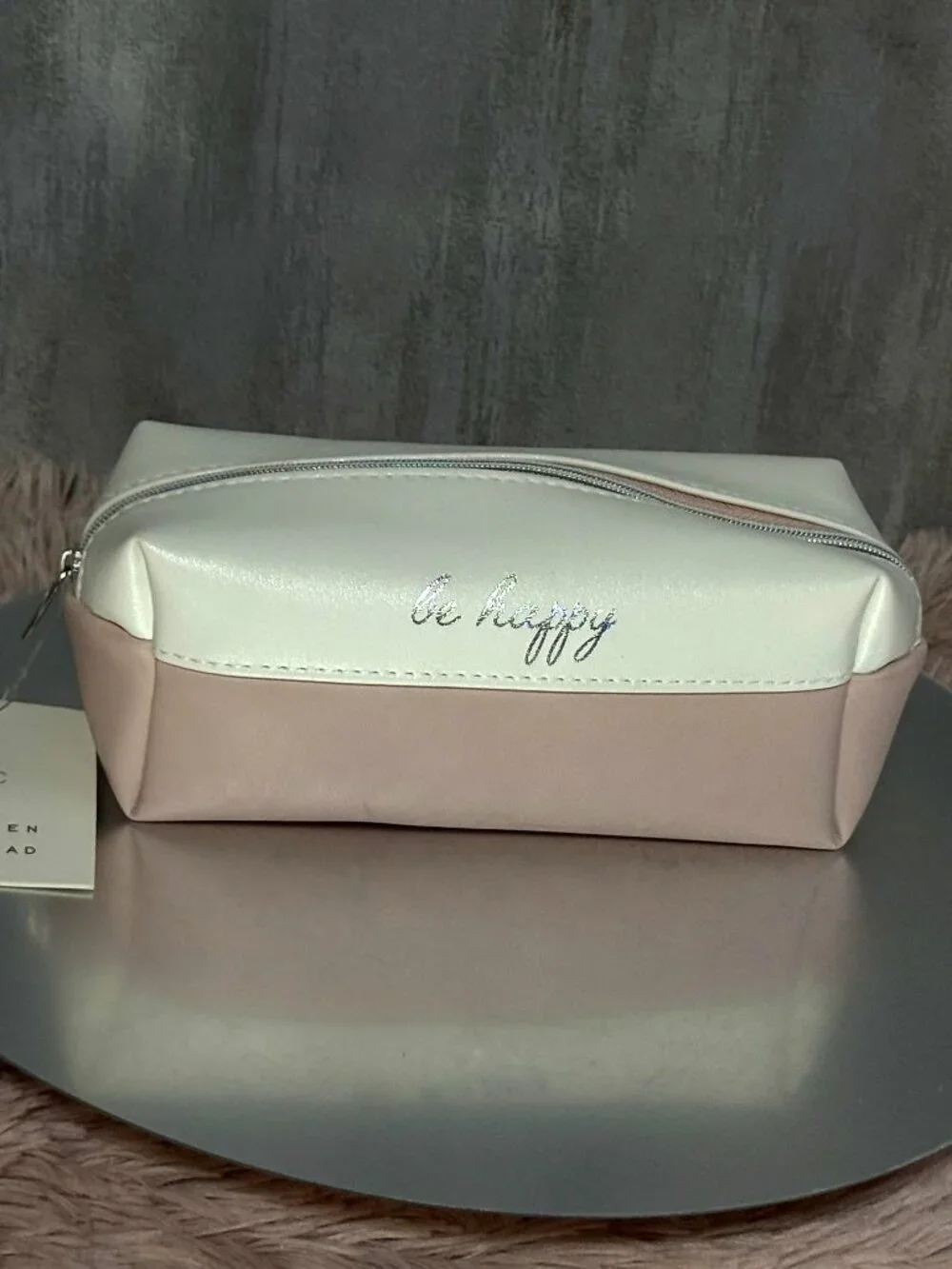 NWT Lauren Conrad Be Happy Cosmetic/Brush Bag